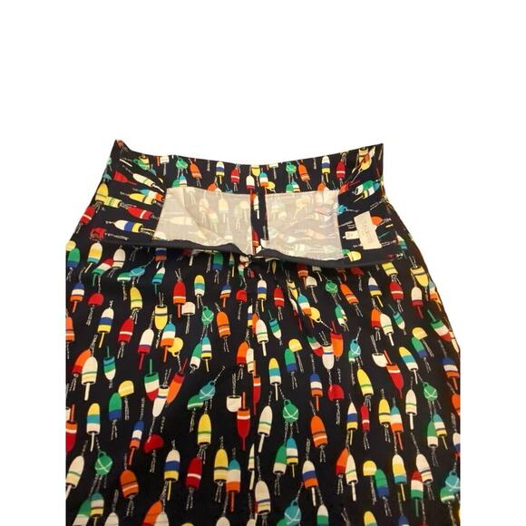 Talbots Navy Nautical Colorful Buoy print size 10 Cruise Vacation Beach - Picture 10 of 11
